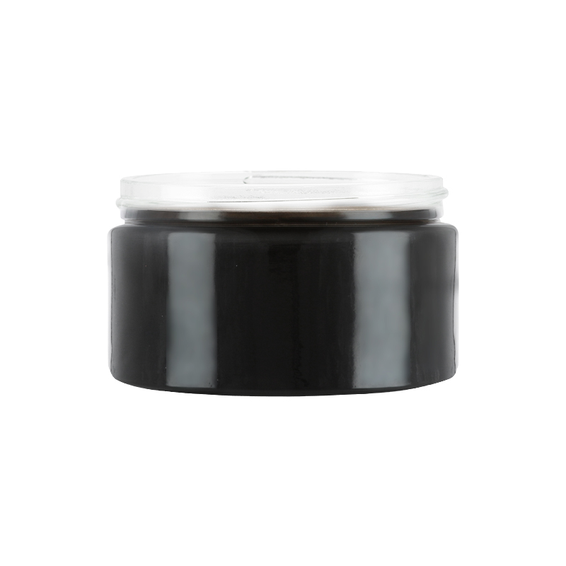 Gloss Black Glass Round Richmond Jar, Sprayed