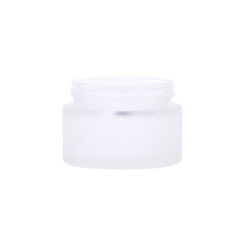 Frosted Glass Round Richmond Jar, Sprayed