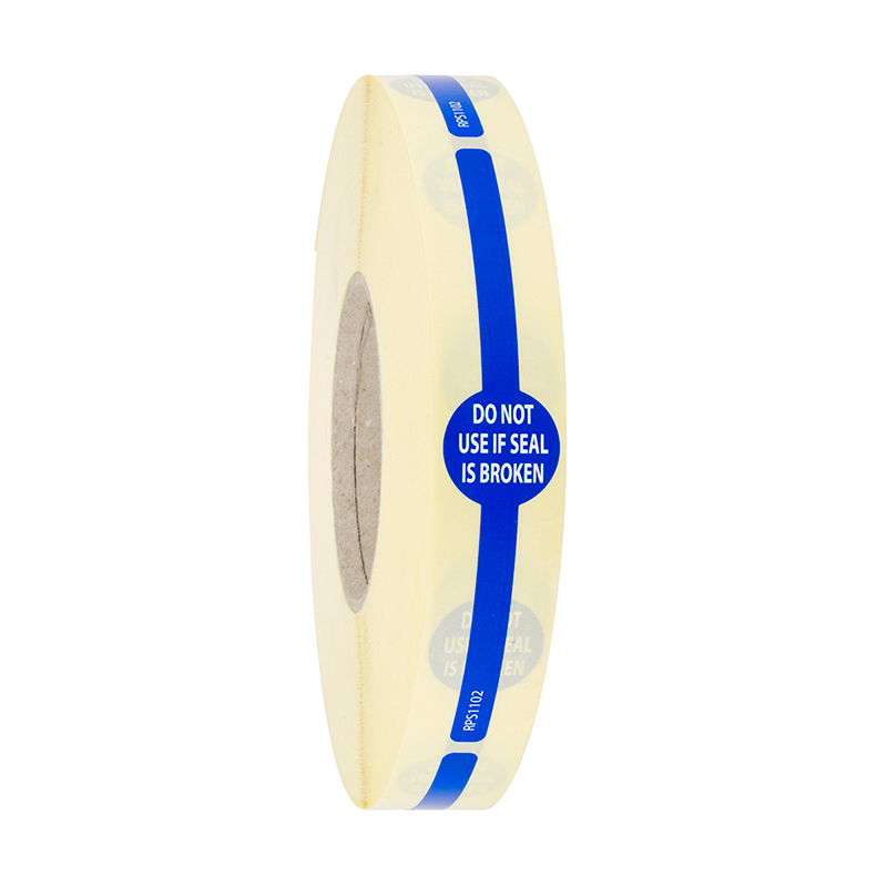 White/Blue Paper/Board Tamper Evident Seal Labels 145 x 25