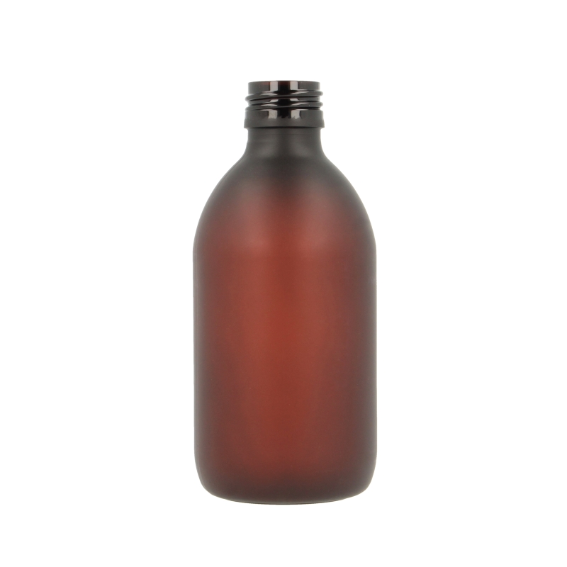 Amber PET Sirop Bottle Frosted