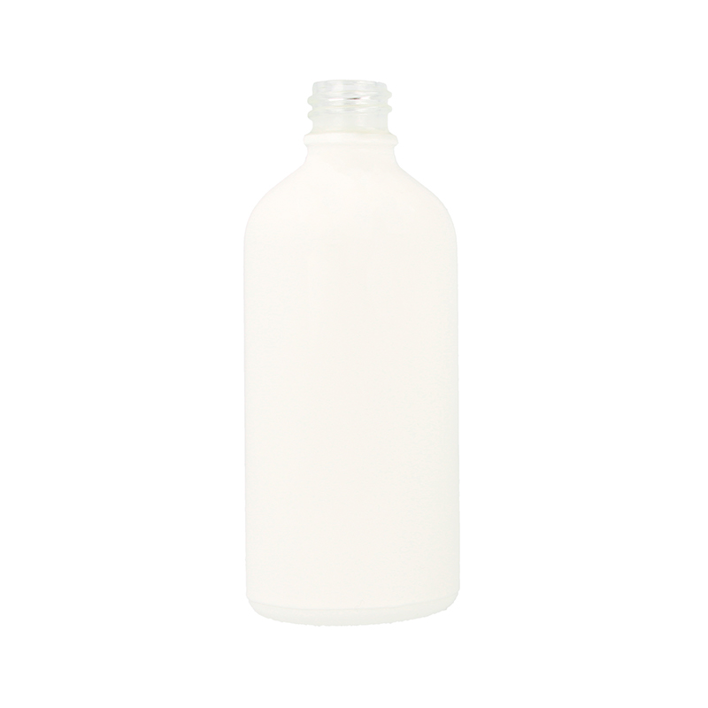 Matt White Glass Round Skye Dropper Bottle, Sprayed