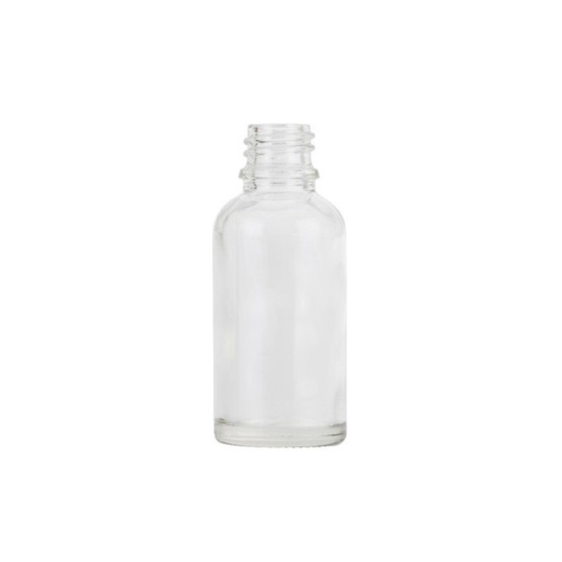 Clear Glass Round Skye Dropper Bottle