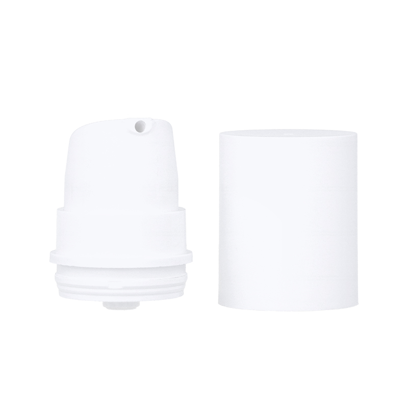 Matt White Round Spirit All Plastic Airless Pump v2 w/ White PP Overcap