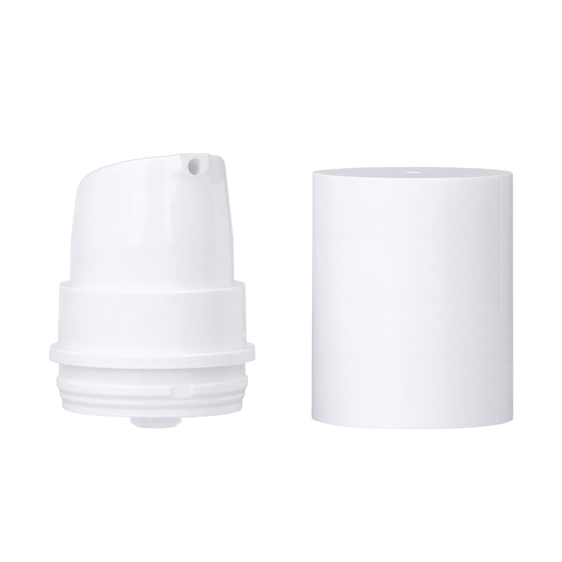 White Round Spirit All Plastic Airless Pump v2 w/ White PP Overcap