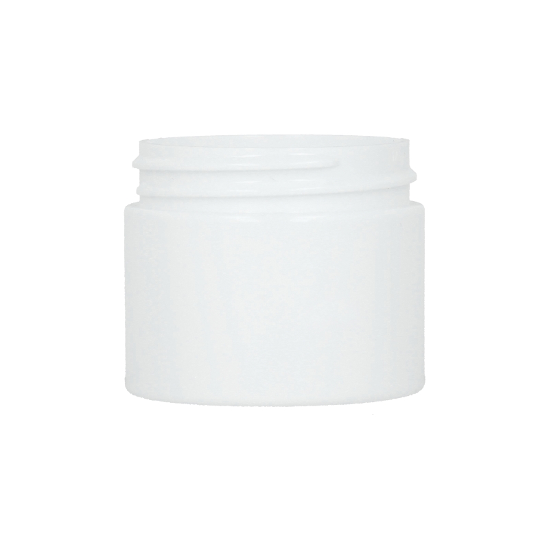 White PETG PETG Straight Sided Jar