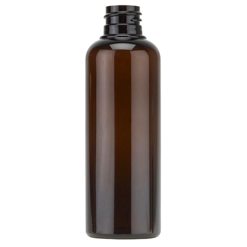 Amber PET Tall Boston Round Bottle (PCR35)