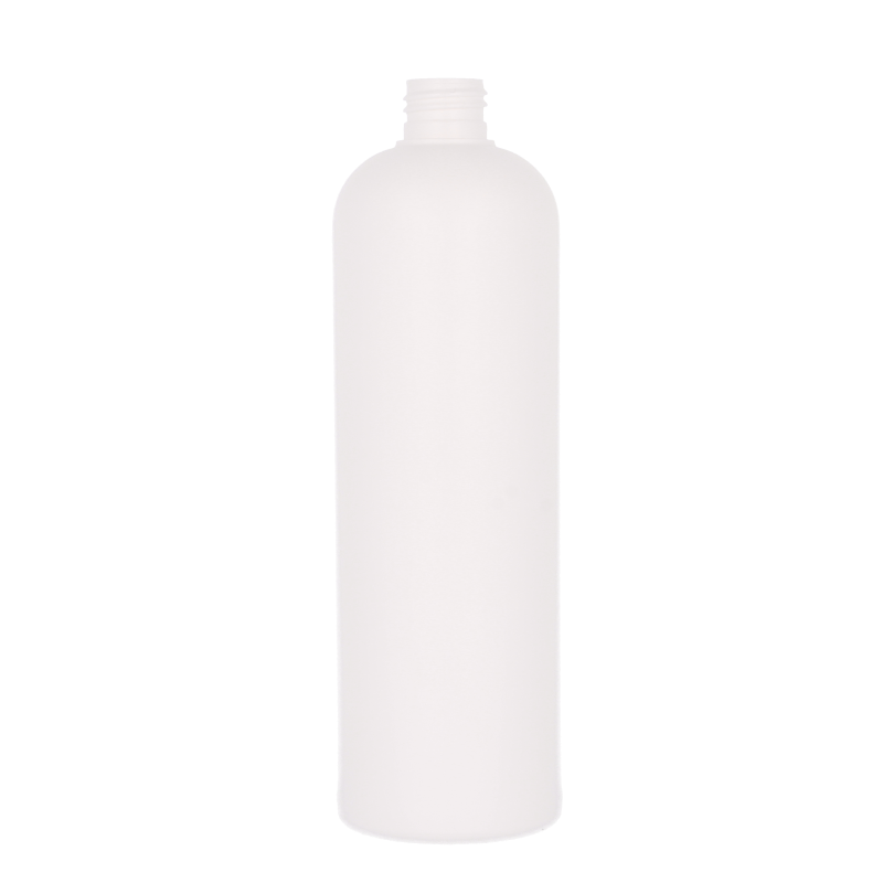 White HDPE Tall Boston Round Bottle (PCR30)