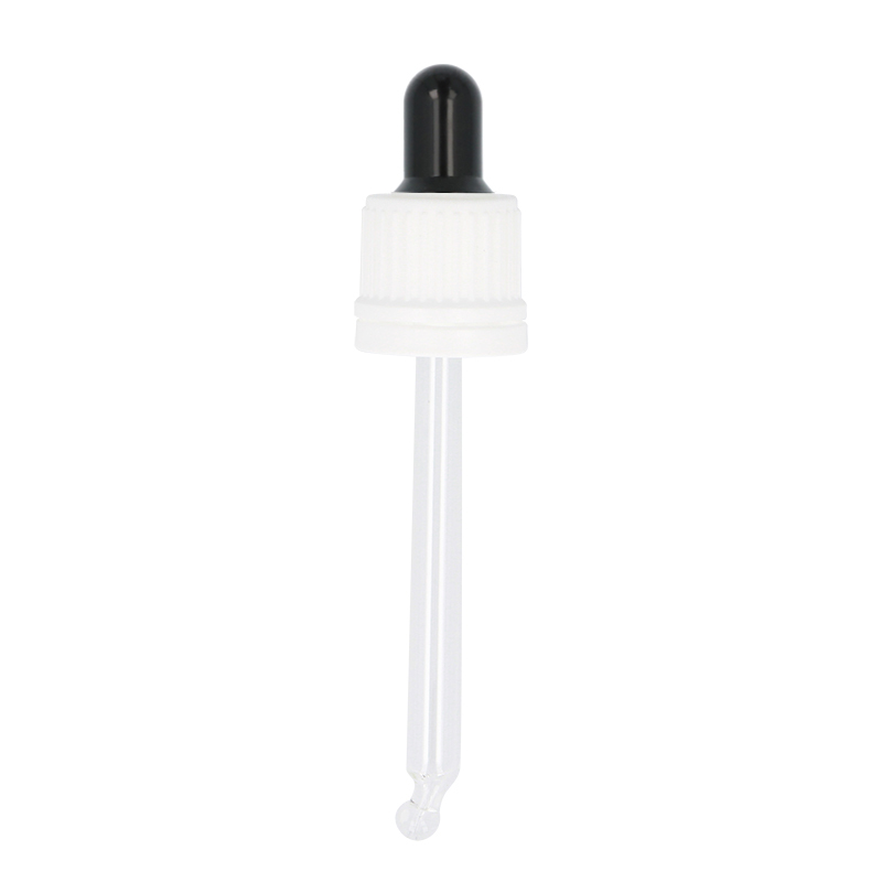 Ribbed White TE Pipette Dropper Pipette Black Silicone Bulb