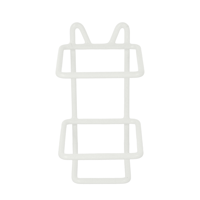 White Coated Wire Wall Mount Bracket