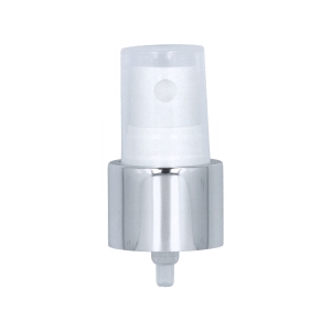 24/410 Smooth Wall Gloss Silver White Atomiser Pump, White Insert
