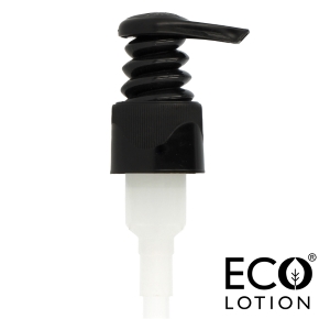 Ribbed Black All Plastic Eco-Lotion pump Lock-Up