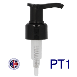 Smooth Wall Black PT1 Lotion Pump Lock-Up