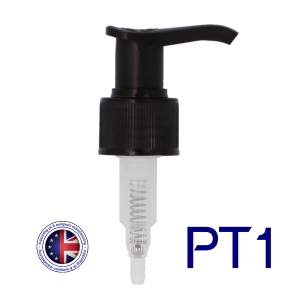 Ribbed Black PT1 Lotion Pump Lock-Up