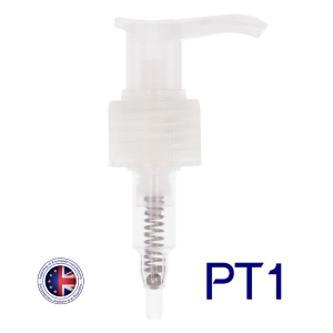 Ribbed Natural PT1 Lotion Pump Lock-Up