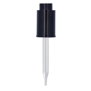 Smooth Wall Black Cosmetic Push-Button Pipette