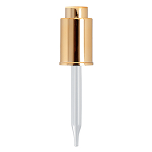 Smooth Wall Gloss Gold Cosmetic Push-Button Pipette