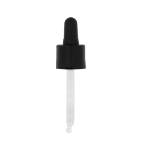 Smooth Wall Matt Black Assembled Pipette Dropper TPE Bulb Graduated