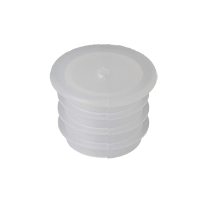Ribbed Natural LDPE Single Hole Plug 2mm Orifice