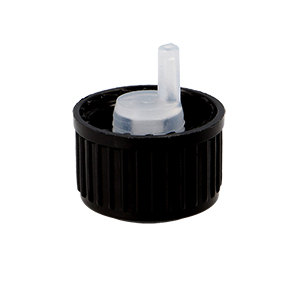 Ribbed Black Plain Dropper Closure 0.7mm