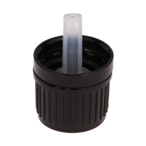 Ribbed Black HDPE Tamper Evident Dropper Closure 1.0mm