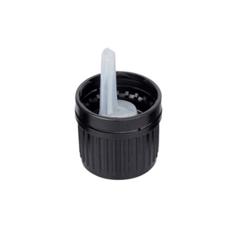 Ribbed Black HDPE Tamper Evident Dropper Closure 1.5mm