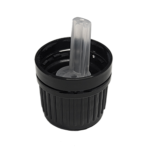 Ribbed Black HDPE Tamper Evident Dropper Closure 2.0mm