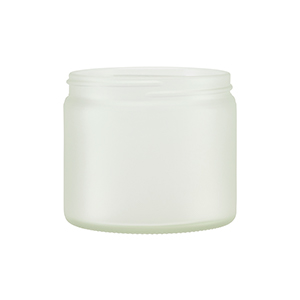 Frosted Glass Ointment Jar Sprayed