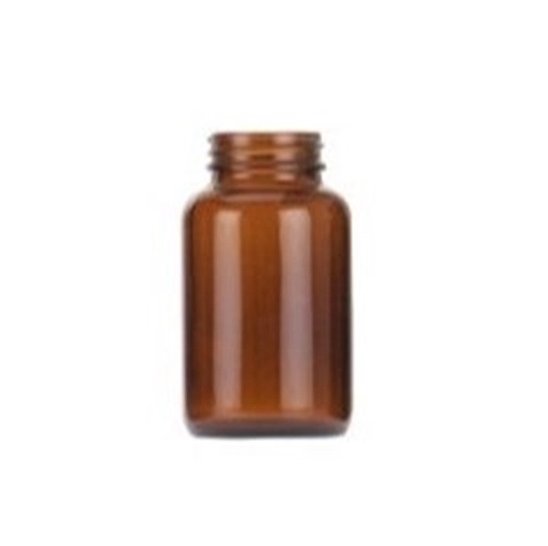Amber Glass Powder Jar