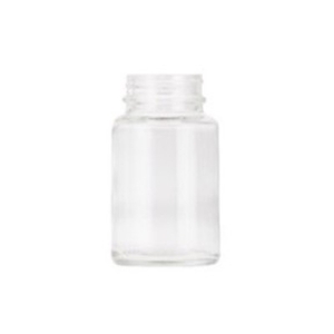 100ml Clear Glass Round Powder Jar