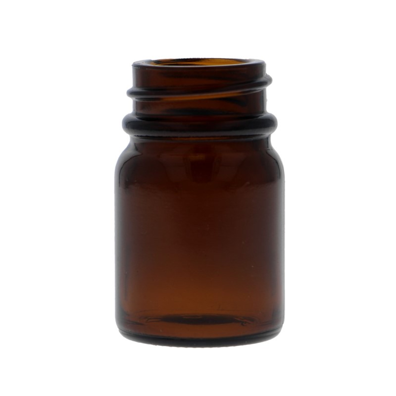 Amber Glass Powder Jar