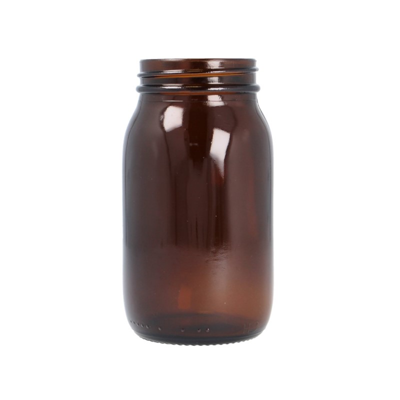 Amber Glass Powder Jar