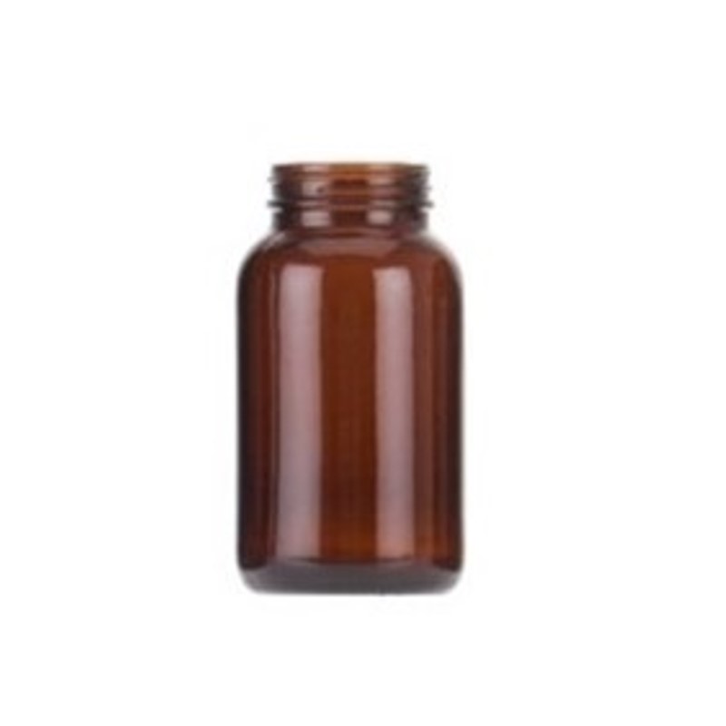 Amber Glass Powder Jar