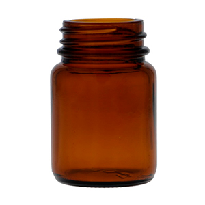 Amber Glass Powder Jar