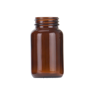 Amber Glass Powder Jar