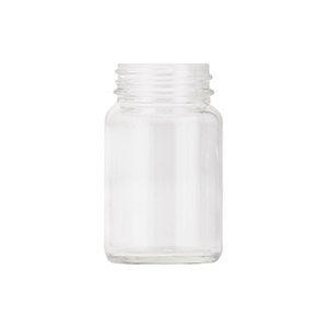 Clear Glass Powder Jar