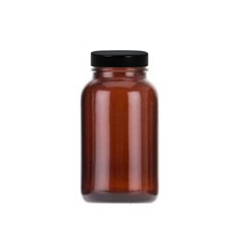 Amber Glass Powder Jar