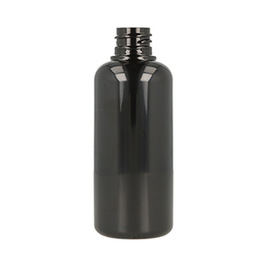 Black PET Boston Round Bottle (PCR30)