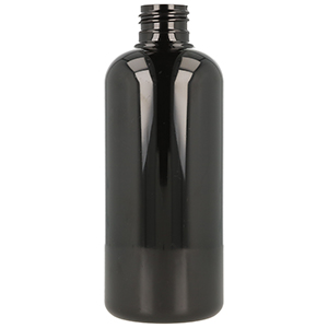 Black PET Boston Round Bottle (PCR30)