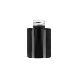 Gloss Black Glass Cullen Heavy Weight Cylindrical Bottle