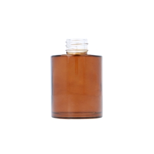 Amber  Glass Cullen Cylindrical Bottle, Sprayed