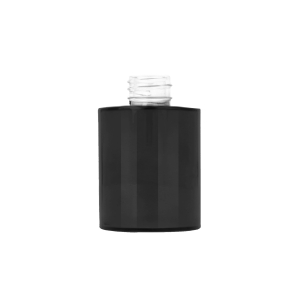 Gloss Black Glass Cullen Cylindrical Bottle, Sprayed