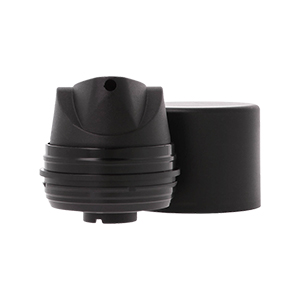 49mm Matt Black Evoke All Plastic Airless Pump w/ Matt Black PP Overcap