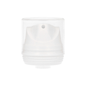 49mm Matt White Evoke All Plastic Airless Pump w/ Clear PP Overcap