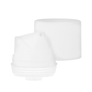 49mm Matt White Evoke All Plastic Airless Pump w/ Matt White PP Overcap