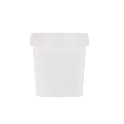 White PP Round Tub and Lid Complete