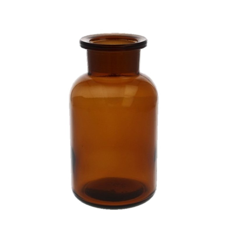 Amber Glass Wide Mouth Pharmacy Bottle