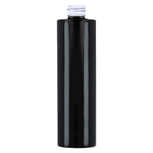 Gloss Black Glass Mallaig Premium Cylindrical Bottle