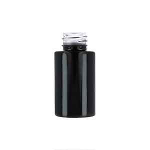 Gloss Black Glass Mallaig Premium Cylindrical Bottle