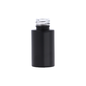 Matt Black Glass Mallaig Premium Cylindrical Bottle