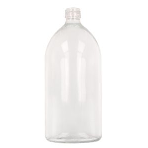 Clear Glass Medical Round Bottle